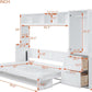 Snow White Murphy Wall Bed Industrial Locking Mechanism-3