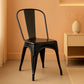 Stackable Tolix Style Metal Dining Chair Black Set of 4