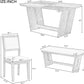 Natural Vintage Rustic Handcrafted Dining Table Set