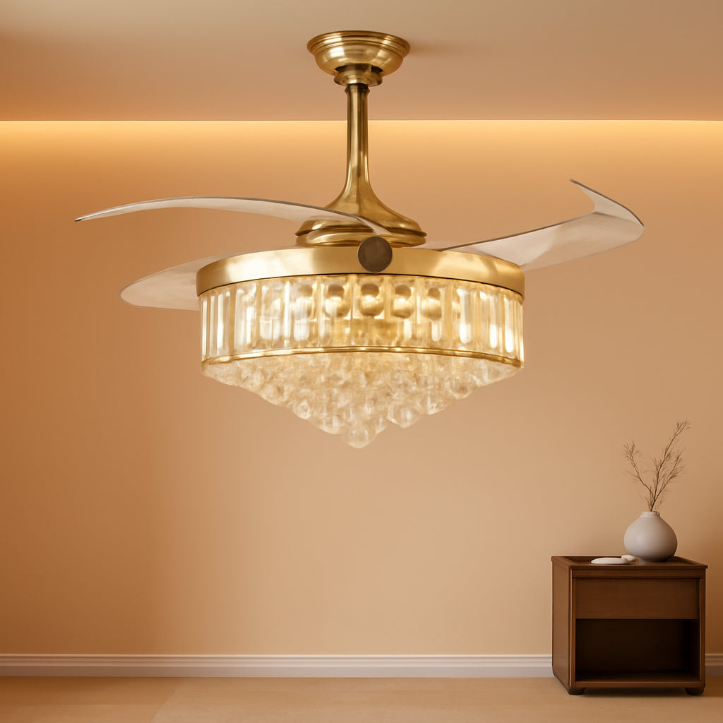 UltraQuiet 42 Inch Fandelier Ceiling Fan Remote LED