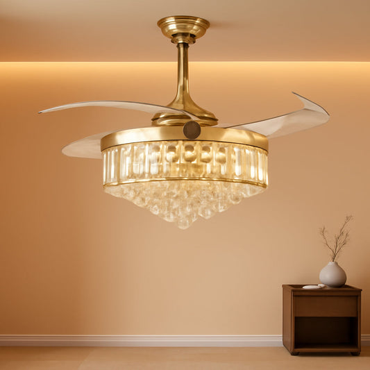 UltraQuiet 42 Inch Fandelier Ceiling Fan Remote LED