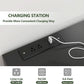 White 6 Drawer Dresser With LED Lighting And Charging Station-1