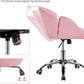 Pink Petal Desk Chair Swivel Upholstered Office Chair