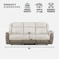 Two Tone Beige Chenille Upholstered Reclining Sofa