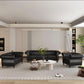 3 Piece Living Room Sectional Sofa Set Black Modern-2
