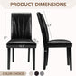Six Black PU Leather LuxuriouslyUpholstered Dining Chairs