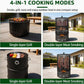 Twenty Inch Charcoal Smoker Grill With Thermometer