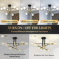 Modern Sputnik Chandelier Ceiling Light 6 Lights Black