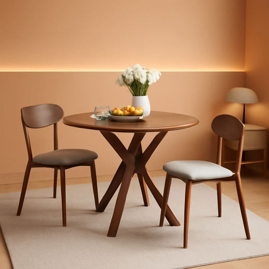 Round Dining Table Set 36 Inch With Cushioned Chairs