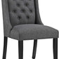 Gray Tufted Upholstered Parsons Dining Chair Contemporary