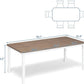 Spacious Rectangular 79 Inches Wooden Dining Table