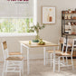 Dining Chair Set Of 2 Rustic Wood With Metal Frame