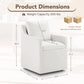 White Upholstered Dining Chairs With Casters Storage