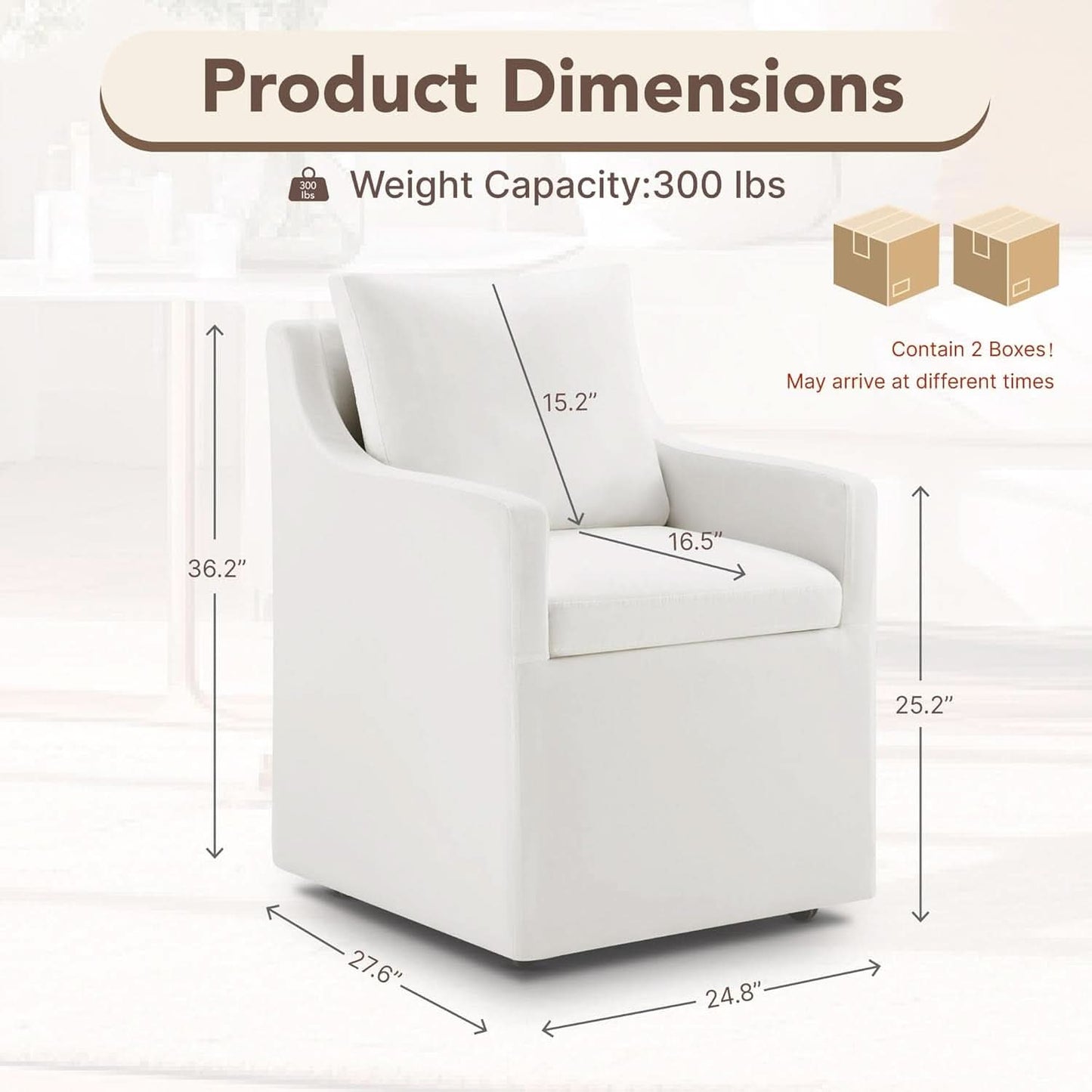 White Upholstered Dining Chairs With Casters Storage