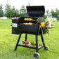 Black Pellet Grill Smoker With Temperature Precision