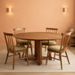 Chestnut Expandable Round Dining Table With Storage