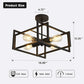 Black Four Light Farmhouse Ceiling Light Luminaire