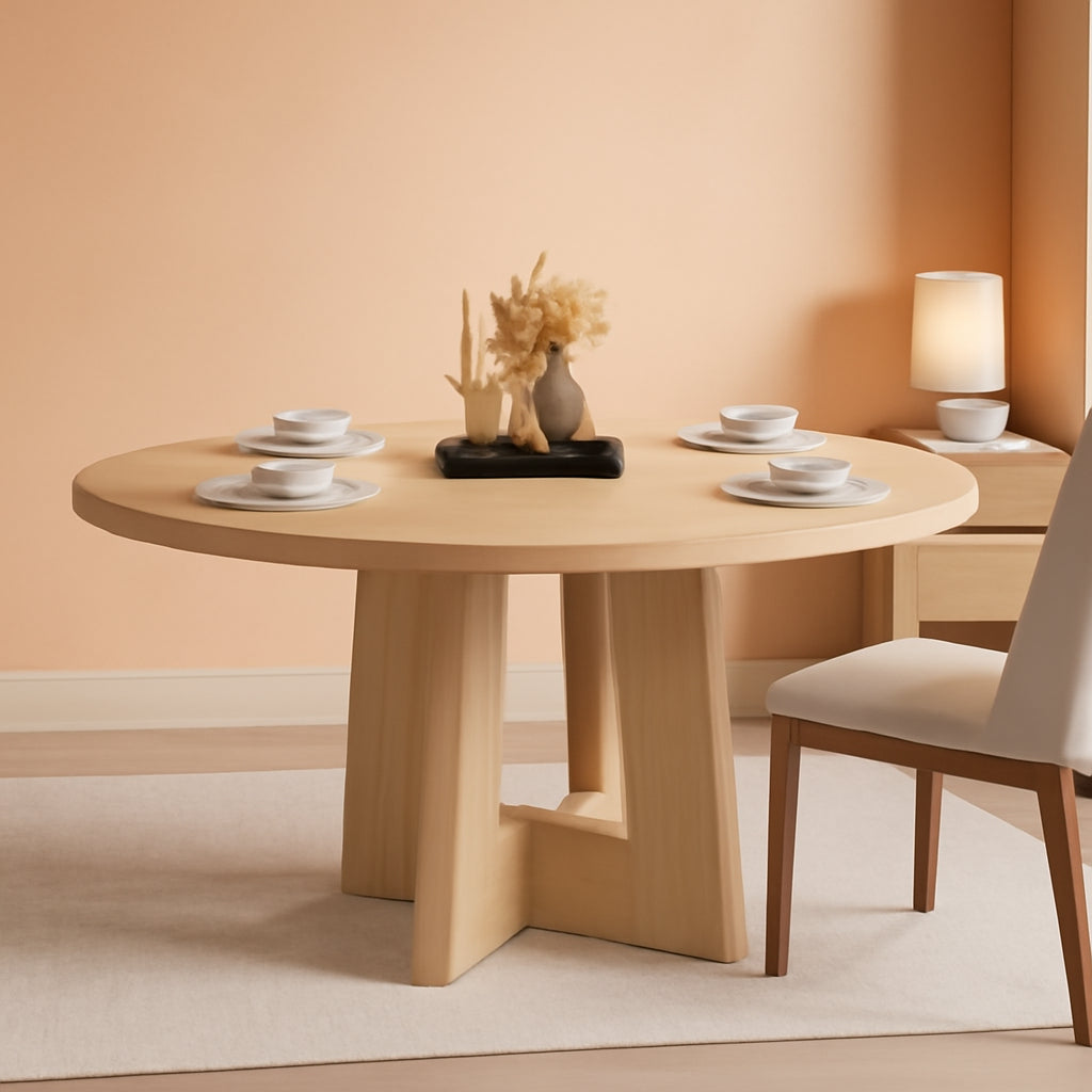 47 Round Dining Table Pedestal Traditional Farmhouse