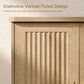 Oak Fluted Sideboard Buffet With Adjustable Shelves