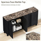 65 Inch Contemporary Sideboard Buffet Faux Marble Top