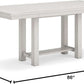 Robbinsdale Counter Height Dining Extension Table 42W 86D White