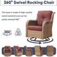 11 Piece Outdoor Furniture Set with Swivel Rocker Chairs