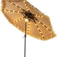 9Ft Thatched Patio Umbrella With Solar Illumination