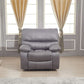 Microfiber Reclining Sofa Set Grey Living Room 8007