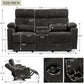 Power Reclining Loveseat With Console Heated Massage