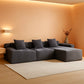 119 Inch Greyish Contemporary Modular Sectional Sofa