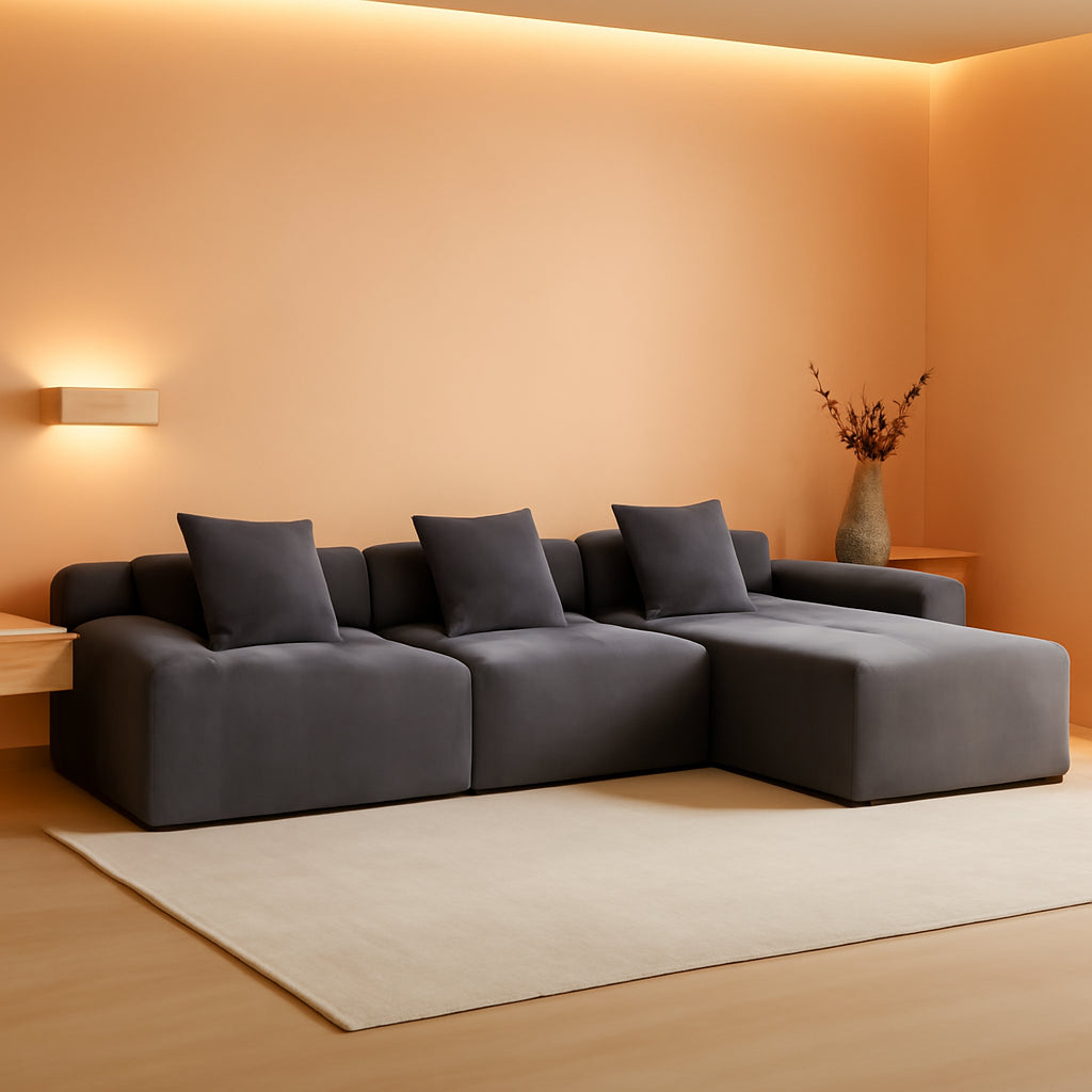 119 Inch Greyish Contemporary Modular Sectional Sofa