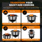 Vertical Charcoal Smoker Grill 20.5 Inches Outdoor
