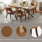 Brown Faux Leather Dining Chair Set Of 2 Upholstered