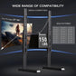 Tabletop TV Stand Black Height Adjustable Universal