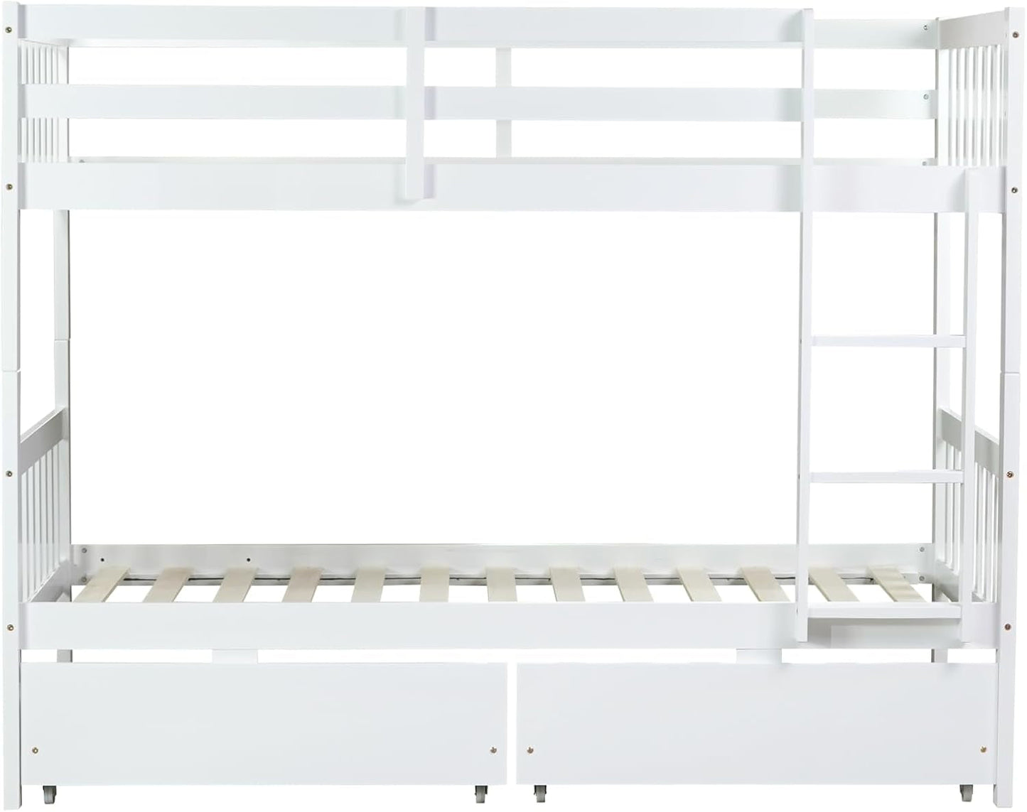 White Premium Grade Rubberwood Bunk Bed Drawers ProLine