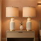 25-Inch White Washed Ceramic Contemporary Table Lamps