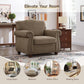 Brown Nailhead Trim Armchair For Living Room Decor