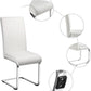 Set Of 2 High Back Faux Leather Dining Chairs White
