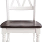 Shelby Distressed White X Back Dining Chairs Set Of 2