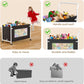 Large Toy Storage Chest Black Heavy Duty 360 Wheels Nursery