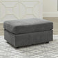Stairatt Rectangular Gray Upholstered Ottoman Cushioned