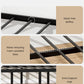 Twin XL Queen Bunk Bed Black Industrial Grade Steel Frame
