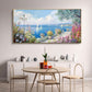 Ultramarine Coastal Seascape Canvas Wall Art 58x29