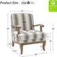Patterned Upholstered Accent Chair With Wooden Base