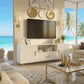 White Fluted TV Entertainment Console SixtyFive Inch