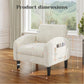 Beige Upholstered Midcentury Modern Compact Accent Chair