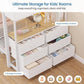 Twin Over Twin Metal Bunk Bed Integrated Storage Drawers