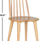 Wood Farmhouse Spindle Dining Chair Natural Finish Set Of 2