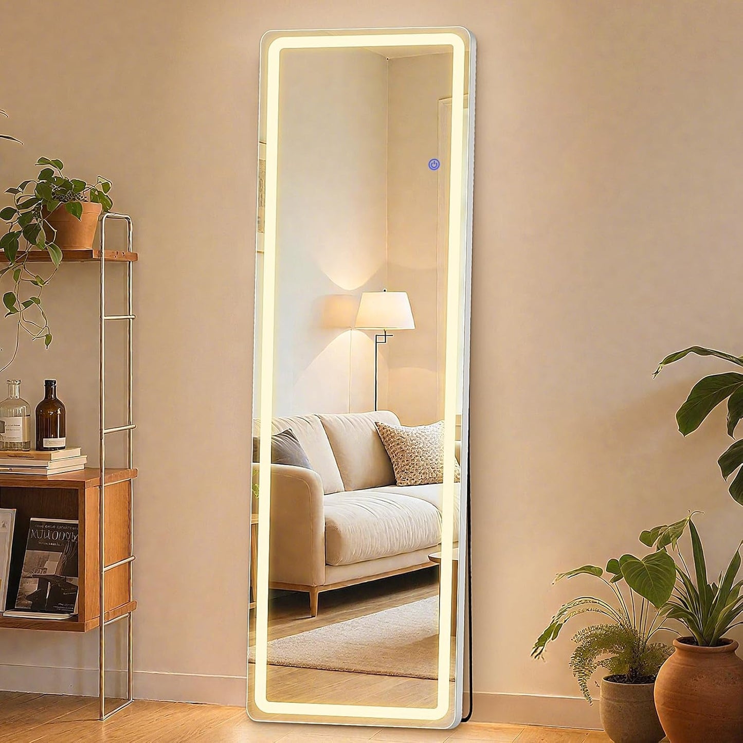 61Inch LED Full Length Mirror Contemporary Illumination