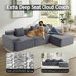 119 Inch Greyish Contemporary Modular Sectional Sofa